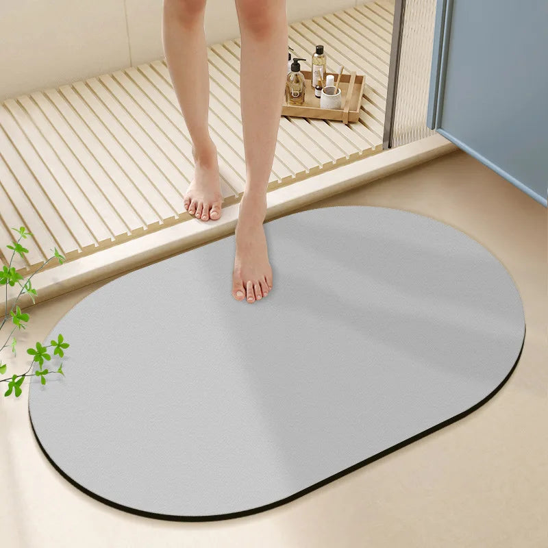 DecorBites™ Diatom Ooze Bath Rug: Super Absorbent Non-slip Mat for Bathroom & Toilets