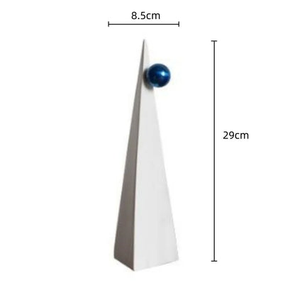 Adorno DecorBites™ de bola azul triangular geométrica: Figura decorativa abstracta