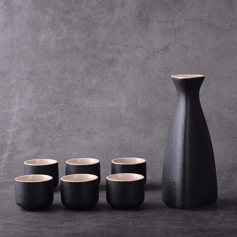Decorbites™ Juego de Sake Cerámico Japonés - Artesanía Tradicional en Utensilios de Bebida