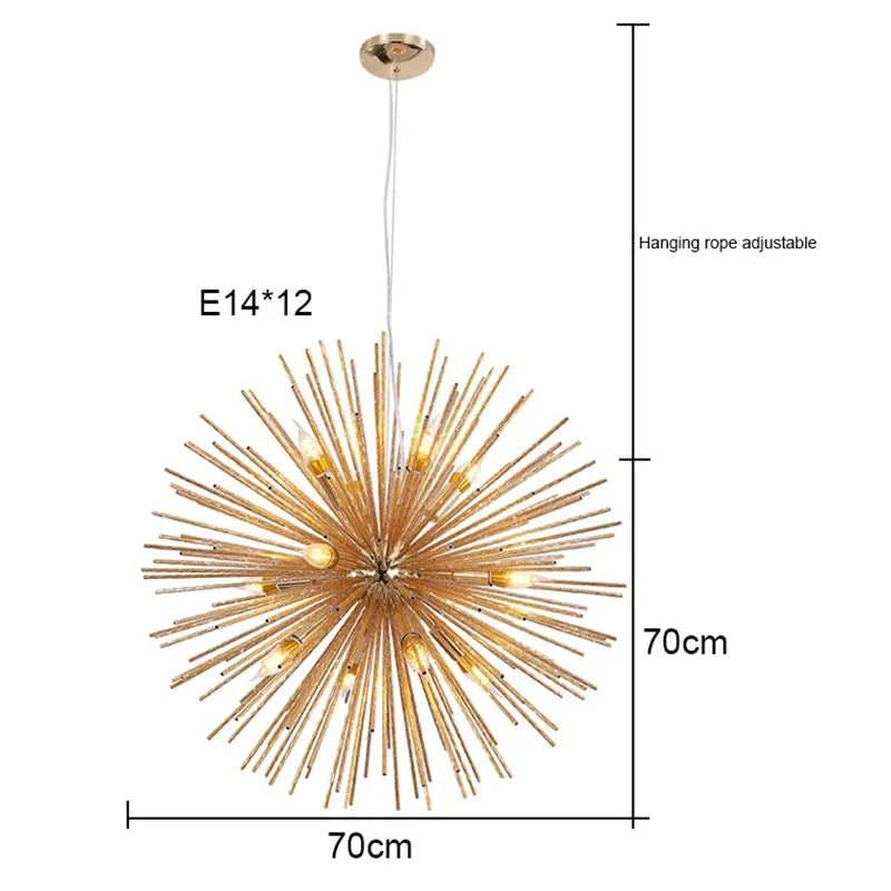 DecorBites™ Dandelion Sea Urchin Chandelier LED Indoor Lighting.