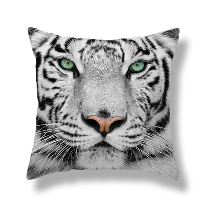 DecorBites™ Brave Tiger Pattern Print Pillowcase, Super Peach Skin Cushion Cover