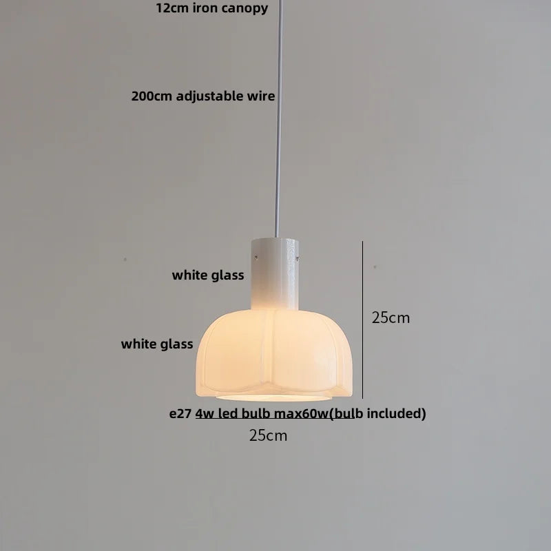 DecorBites™ Ceramic Walnut Pendant Light with LED, Adjustable Hanging Lamp