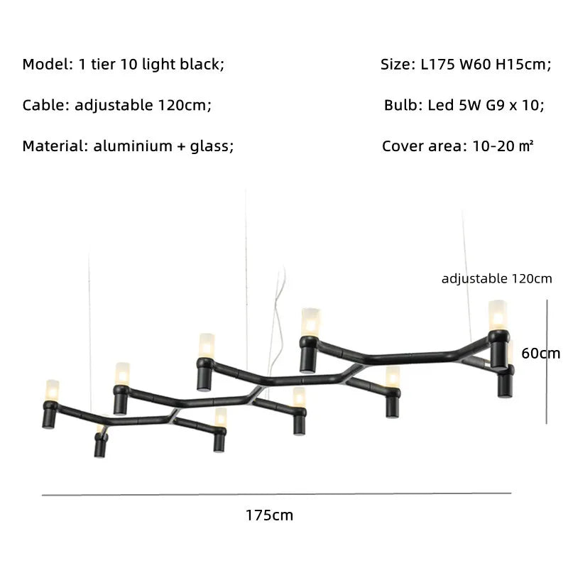 Lámpara de araña DecorBites™ Crown Major: Iluminación LED moderna y lujosa para cocina, hotel y sala de estar
