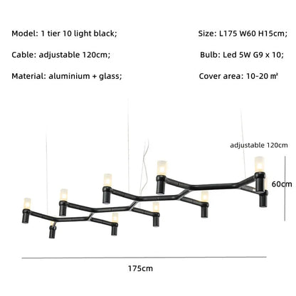 Lámpara de araña DecorBites™ Crown Major: Iluminación LED moderna y lujosa para cocina, hotel y sala de estar
