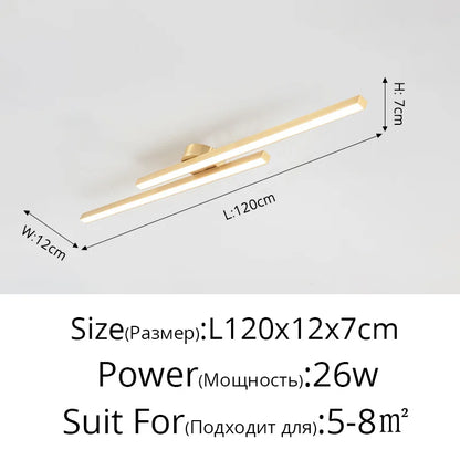 DecorBites™ LED Strip Chandelier Modern Creative Ceiling Lamp for Aisle Corridor Balcony Lighting