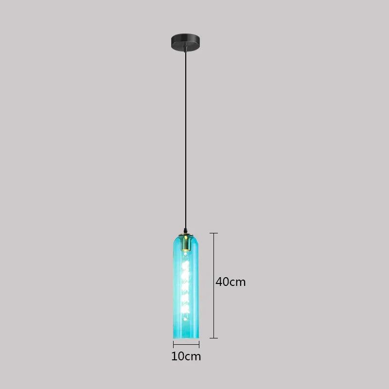 DecorBites™ Green Glass Nordic Pendant Light E27 Suspension Fixture for Living and Bedroom