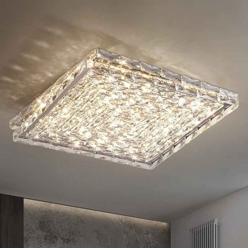DecorBites™ Crystal Ceiling Lamp: Modern Minimalist Indoor LED Lighting for Living Room, Dining & Bedroom