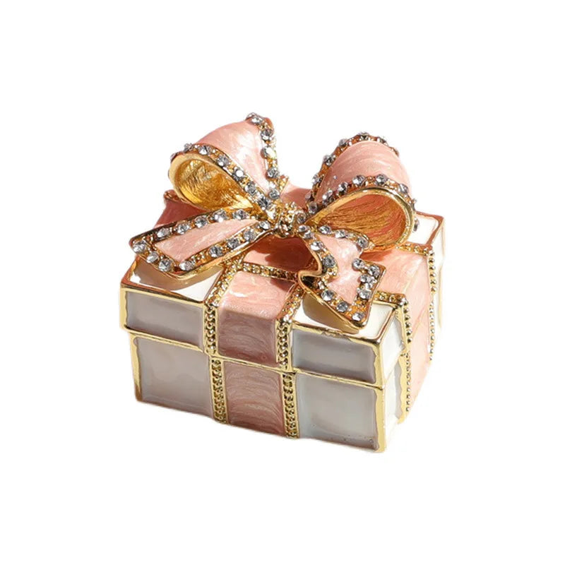 DecorBites™ Knot Ribbon Jewelry Box: Bow Shaped Ring Earring Organizer & Gift Container