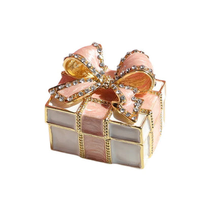 DecorBites™ Knot Ribbon Jewelry Box: Bow Shaped Ring Earring Organizer & Gift Container