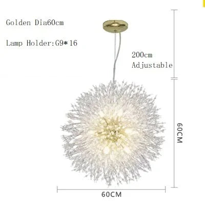 DecorBites™ Dandelion Chandelier LED Pendant Lamp for Dining Room, Bedroom, Shops