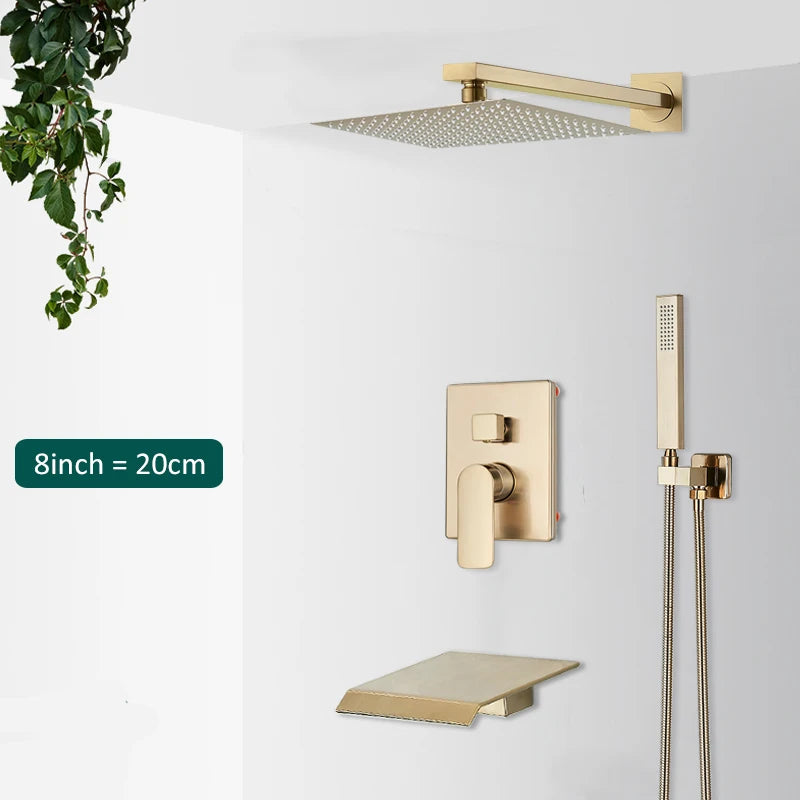 Gold Wall Shower System