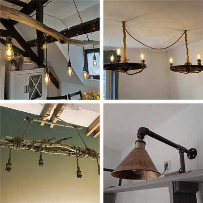 DecorBites™ Industrial E27 Screw Base Lamp Holder Ceiling Light Fixture