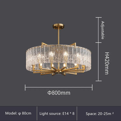 DecorBites™ Glass Restaurant Chandelier: Modern Luxury Led Lighting Fixture for Living Room Home Decor
