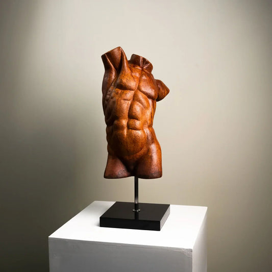 DecorBites™ Abstract Figure Sculpture: David Brokeback Male Body Decorative Figurine