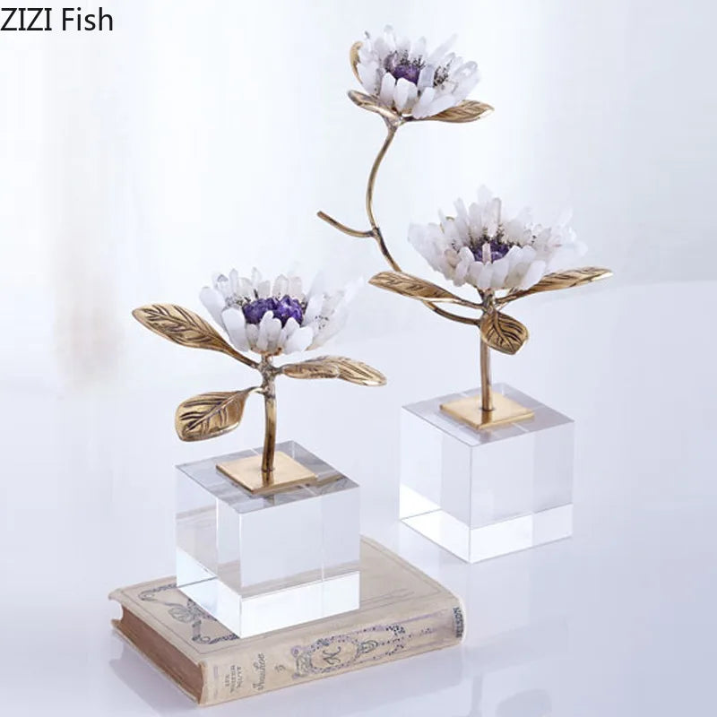 DecorBites™ Crystal Flower Branch Desk Ornament