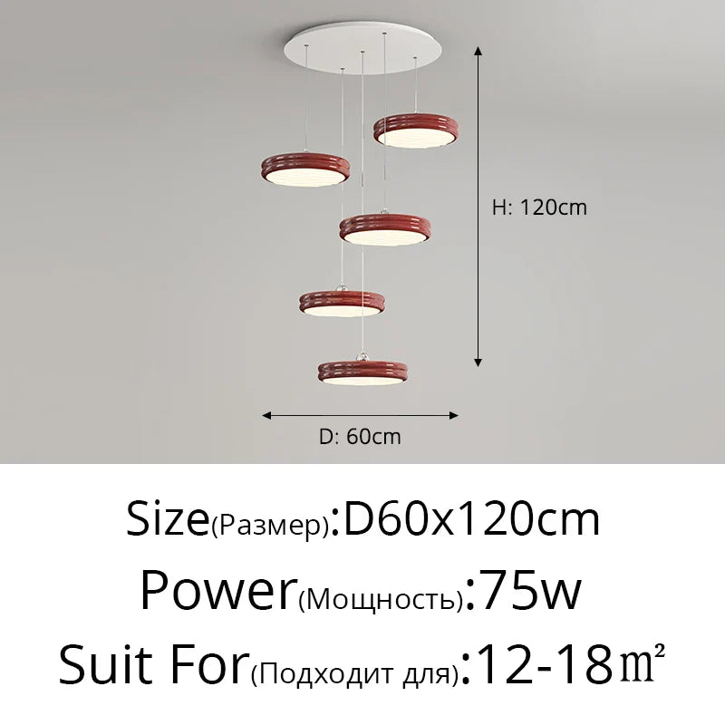 DecorBites™ Circular Dimmable Pendant Light Modern Chandelier for Dining Room, Kitchen Island