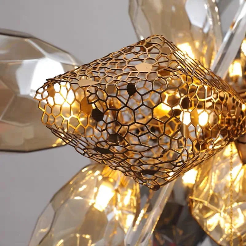 DecorBites™ Crystal Duplex Chandelier - Modern Designer Living Room Lighting