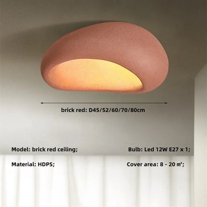 DecorBites™ Khmara E27 Ceiling Light: Nordic Wabi Sabi Art for Home Living Room Décor