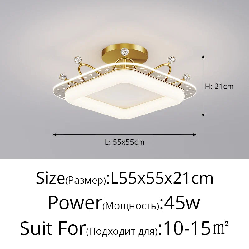 DecorBites™ Kids' Room Ceiling Light in Gold Pink Blue for Bedroom and Living Room