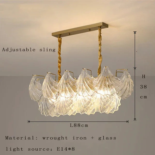 DecorBites™ Crystal Glass Chandelier: Luxury Retro Pendant Light for Dining, Living, Bedroom Decor