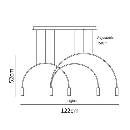 DecorBites™ Arc Pendant Light Chandelier - LED Suspension Lamp for Kitchen Island