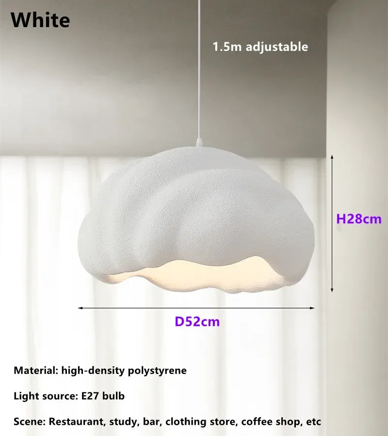 Lámpara colgante LED Wabi Sabi color crema DecorBites™ - Decoración elegante para comedor y dormitorio