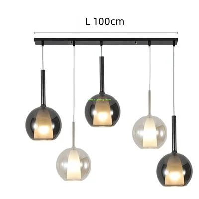 DecorBites™ Glass Bubble Pendant Lights: Luxury LED Chandeliers for Restaurant, Staircases & Bedside