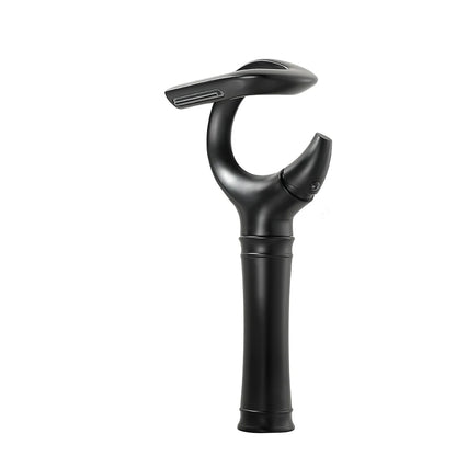 New Design Basin Faucet Brass Bathroom Basin Waterfall Hot and Cold Water Mixer Tap Single Handle Crane Chrome Black Mixer Tap
