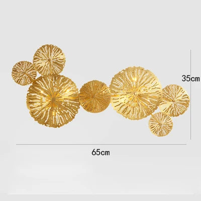 DecorBites™ Gold Flower Copper Frame Wall Sconce for Hotel Dining Room Lighting