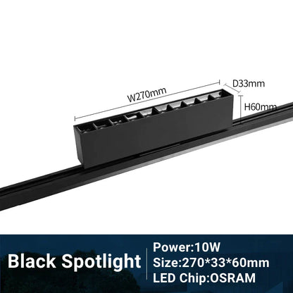 DecorBites™ LED Track Light 10/20W COB Adjustable Grille Spot Lamp Linear Fill Rail Lighting