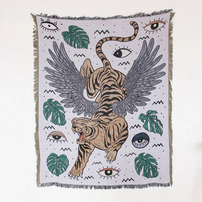 غطاء أريكة وسجادة نزهة Geo Tassel من DecorBites™