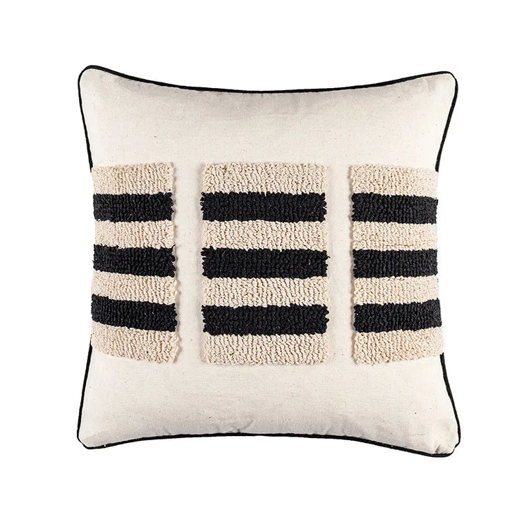 DecorBites™ Boho Geometric Tufted Cushion Cover with Fringe - 45X45/30X50CM