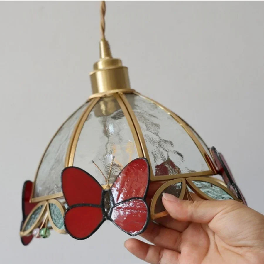 DecorBites™ Tiffany Butterfly Glass Wall Lamp with Adjustable LED Light