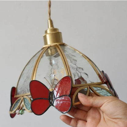 DecorBites™ Tiffany Butterfly Glass Wall Lamp with Adjustable LED Light