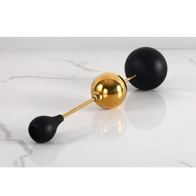 DecorBites™ Golden Stainless Steel Candle Holder for Wedding Decor