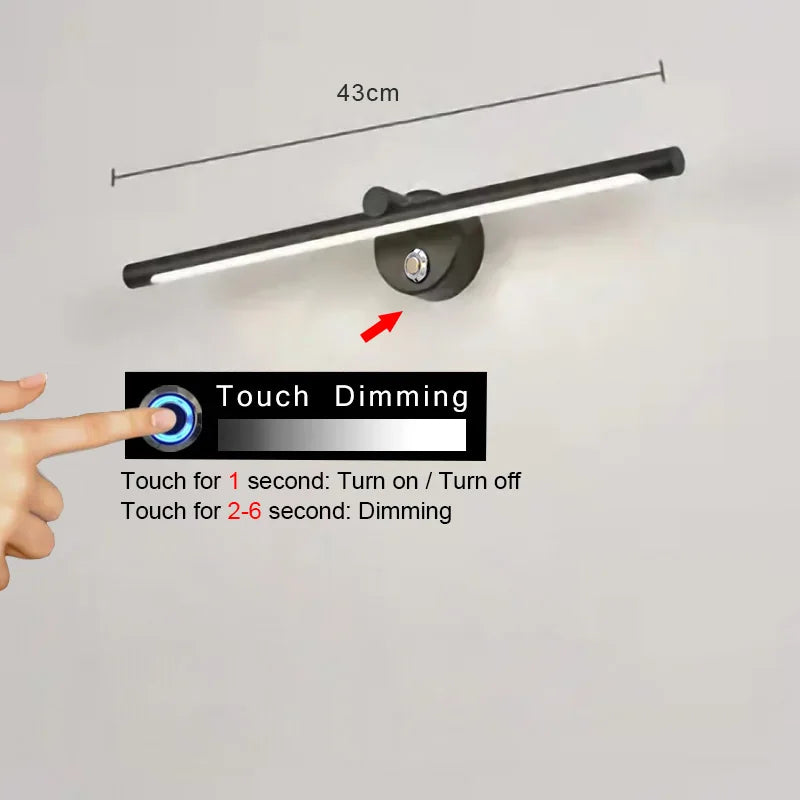 مصباح حائط LED من DecorBites™ مع مستشعر حركة يعمل باللمس - 40 سم/55 سم