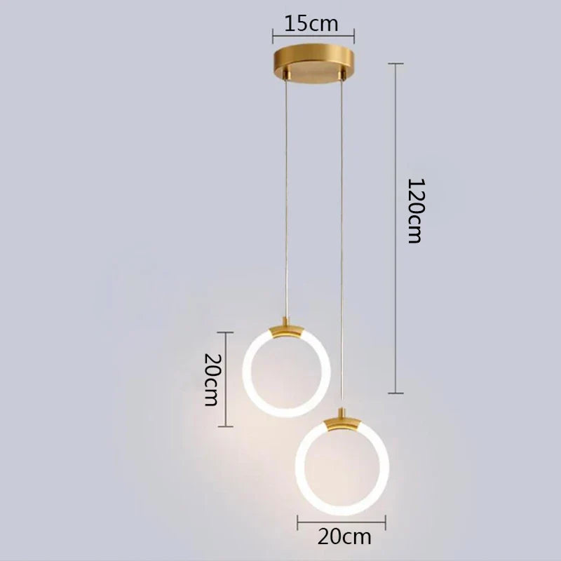DecorBites™ Gold Pendant Lights Energy Saving for Living Room Hanglamp
