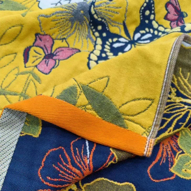 منشفة حمام DecorBites™‎ قطنية مزخرفة بنقشة زهور للكبار - سريعة الجفاف وناعمة