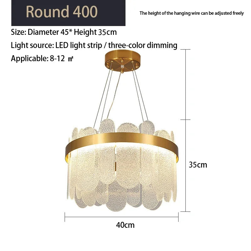 DecorBites™ Crystal LED Chandelier: Elegant Ceiling Lighting for Living Room, Bedroom, Hotel