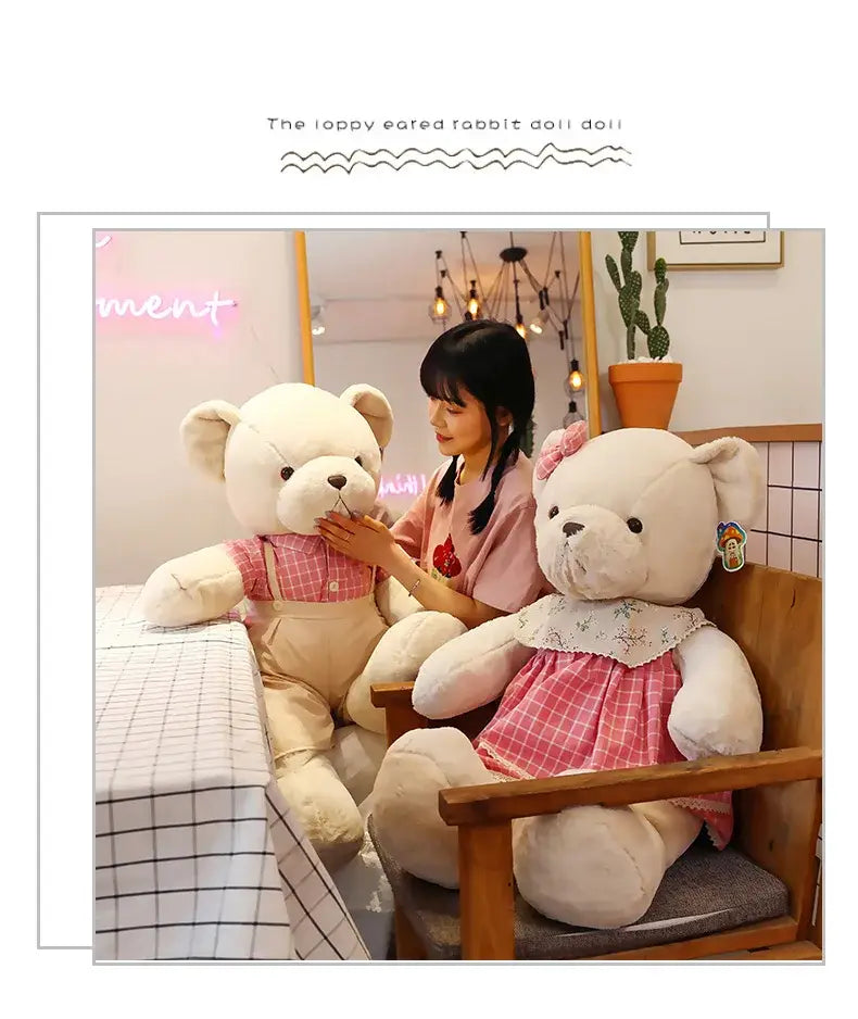 Decorbites™ Juguetes de Peluche de Oso Pareja de 80 cm Regalo de Navidad