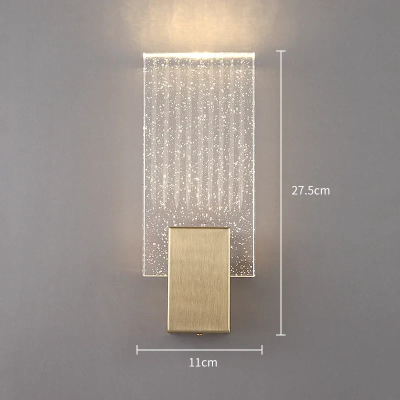 DecorBites™ Gold Crystal LED Wall Lights for Bedroom Living Room Home Decoration
