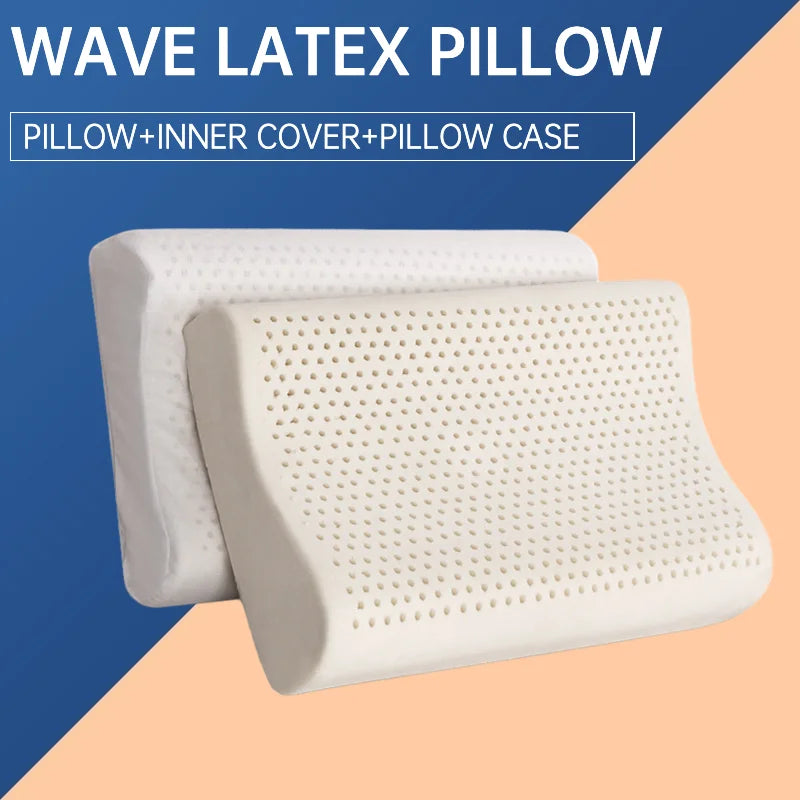 Decobites Latex Massage Pillow for Sleeping - Orthopedic Memory Foam Pillow