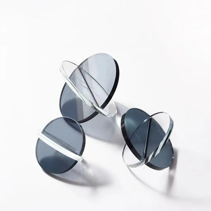 ديكورات ديكور بايتس™ على شكل كرة زجاجية متقاطعة على شكل نصف دائرة - ديكور منزلي هندسي شفاف