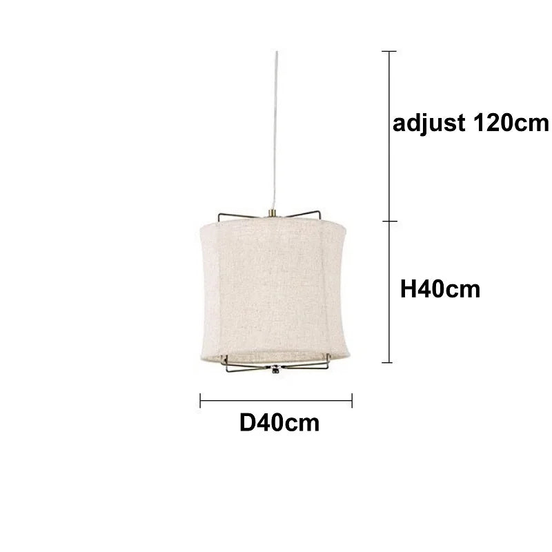 Lámpara de araña DecorBites™ de tela de lino: Lámparas artísticas japonesas retro hechas a mano para restaurantes, dormitorios y barras.