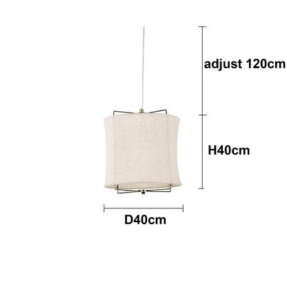 Lámpara de araña DecorBites™ de tela de lino: Lámparas artísticas japonesas retro hechas a mano para restaurantes, dormitorios y barras.