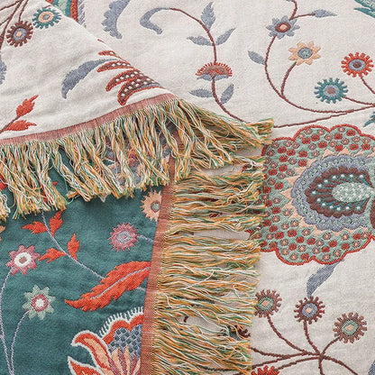 بطانية قطنية مُبردة من ديكوربايتس™ - تصميم عصري بسيط، مناسبة للسرير والأريكة - 200×230 سم