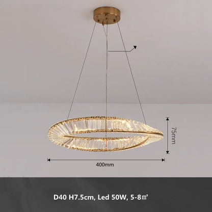 DecorBites™ Gold Metal LED Dimmable Ceiling Light with K9 Crystals