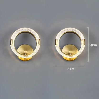 DecorBites™ Crystal Nordic Wall Sconce for Home Decoration, Bedside Bedroom Lamp