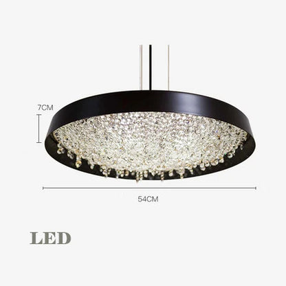 DecorBites™ Clear Crystal Pendant Light Chandelier for Living Room & Bedroom