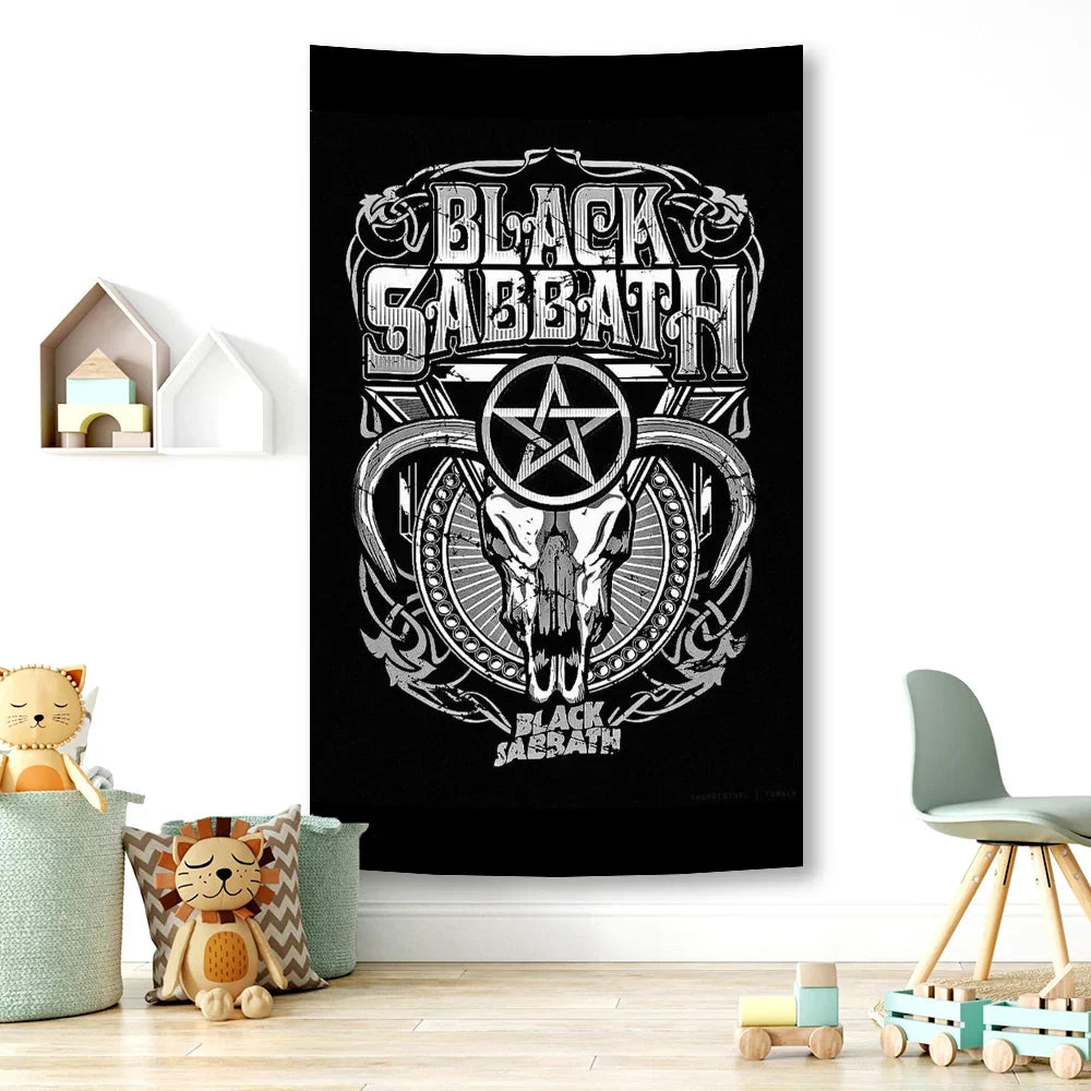 Decobites Black Sabbath Metal Band Rock Music Wall Tapestry